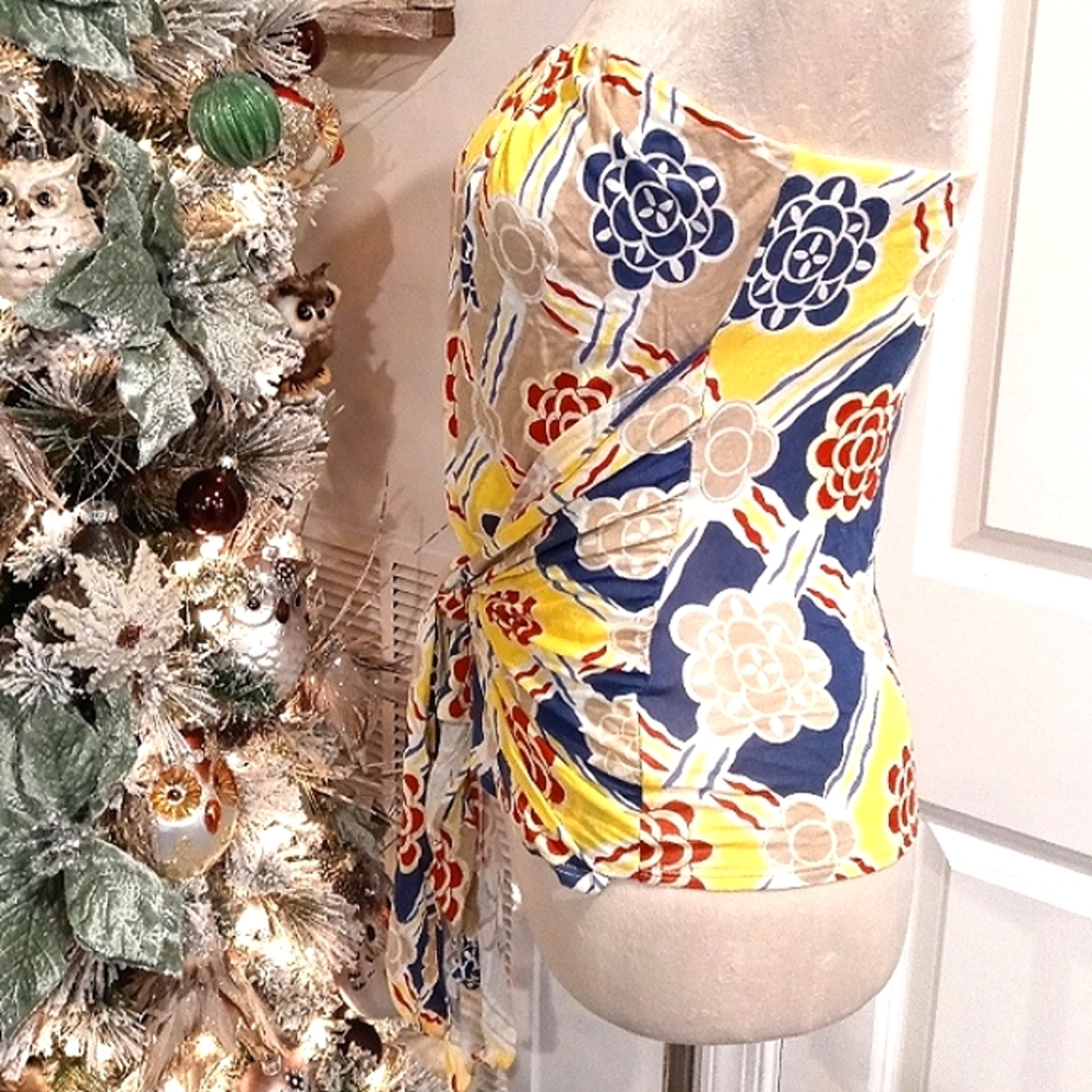Ric Rac Floral Tube Top w/Wrap Sz Medium - Picture 3 of 7
